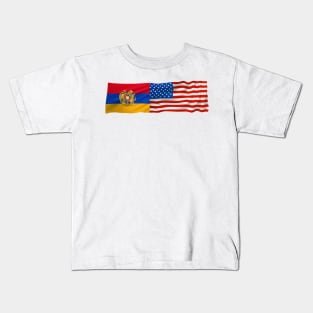 American Armenian Flag Kids T-Shirt